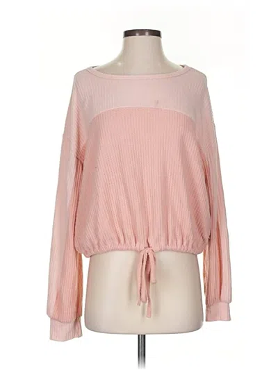 Pre-owned Hollister Long Sleeve T-shirt In Pink