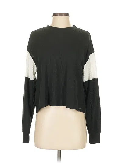 Pre-owned Hollister Long Sleeve Top Black Crew Neck Tops