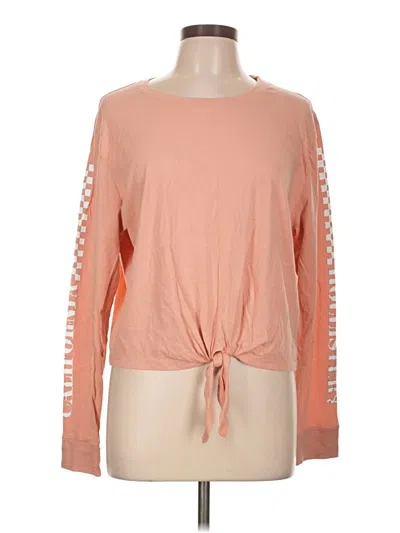 Pre-owned Hollister Long Sleeve Top Orange Boatneck Tops