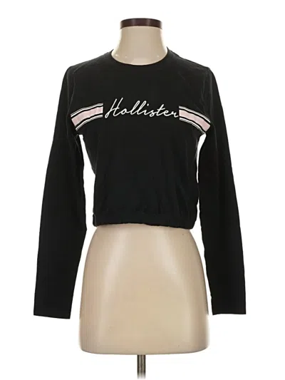 Pre-owned Hollister Long Sleeve T-shirt In Black