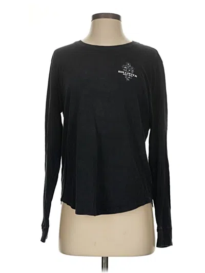 Pre-owned Hollister Long Sleeve T-shirt In Black