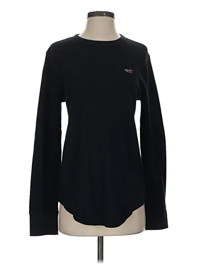 Pre-owned Hollister Long Sleeve T-shirt In Black