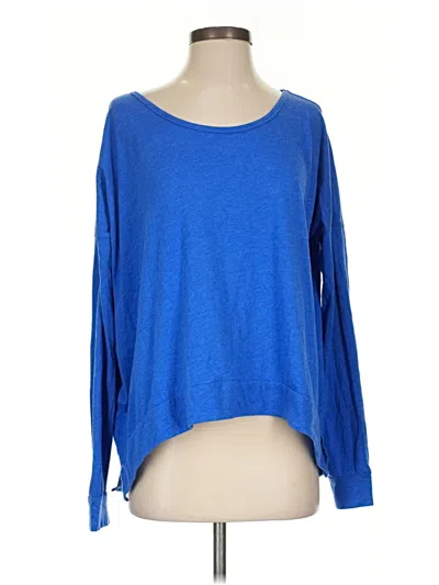 Pre-owned Hollister Long Sleeve T-shirt In Blue