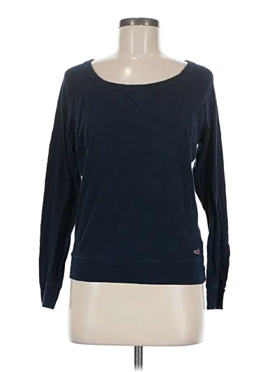 Pre-owned Hollister Long Sleeve T-shirt In Blue