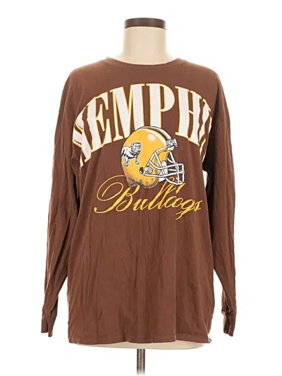 Pre-owned Hollister Long Sleeve T-shirt In Brown