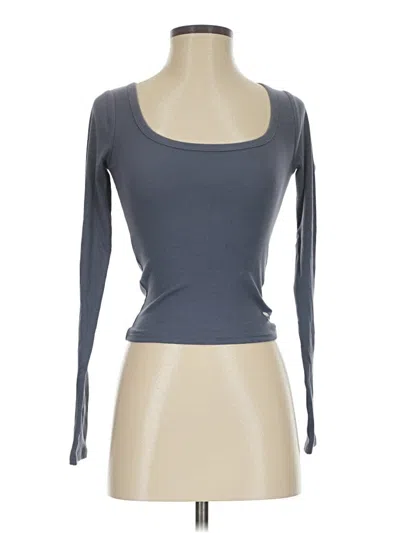 Pre-owned Hollister Long Sleeve T-shirt In Gray