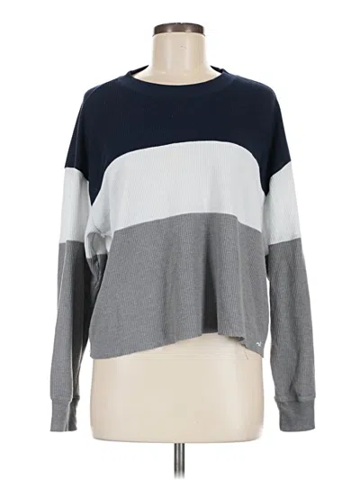 Pre-owned Hollister Long Sleeve T-shirt In Gray