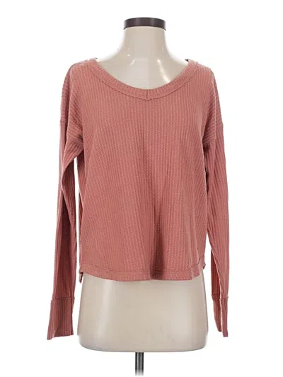 Pre-owned Hollister Long Sleeve T-shirt In Pink