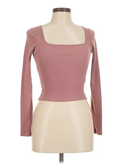 Pre-owned Hollister Long Sleeve T-shirt In Pink