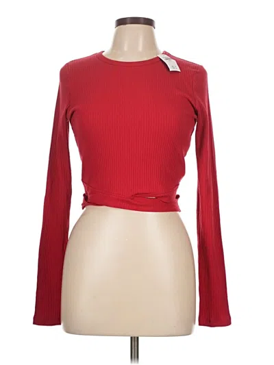 Pre-owned Hollister Long Sleeve T-shirt In Red