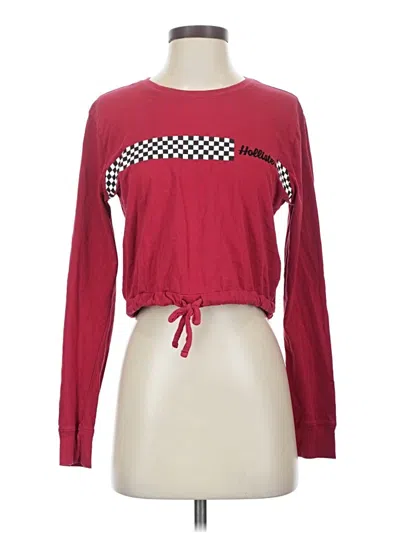 Pre-owned Hollister Long Sleeve T-shirt In Red