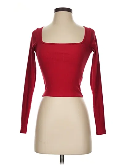 Pre-owned Hollister Long Sleeve T-shirt In Red