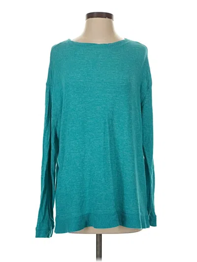Pre-owned Hollister Long Sleeve T-shirt In Teal