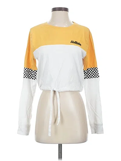 Pre-owned Hollister Long Sleeve T-shirt In Yellow