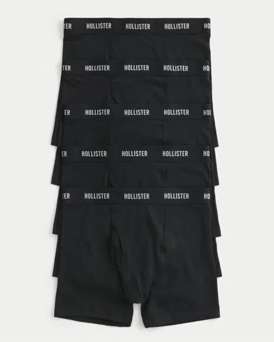 Hollister Longer-length Boxer Brief 5-pack In Black