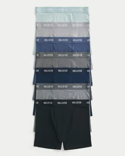 Hollister Longer-length Fly Front Boxer Brief 7-pack In Blue