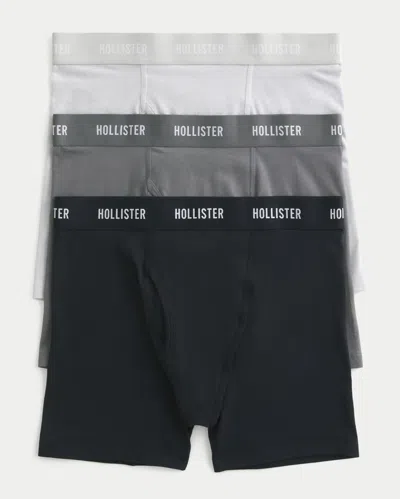 Hollister Longer-length Fly Front Boxer Brief 3-pack In Multi