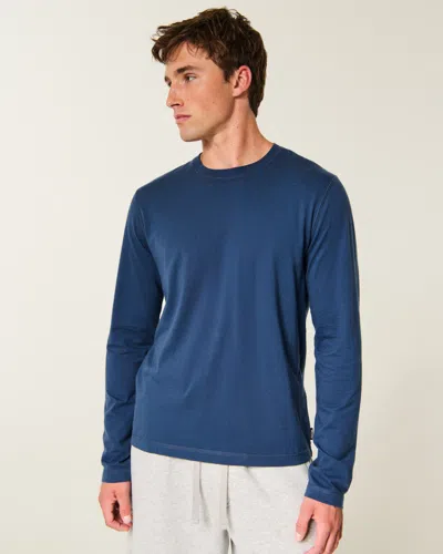 Hollister Long-sleeve Cotton Layering T-shirt In Black