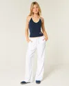 Hollister Low-rise Baggy Pull-on Pants In White