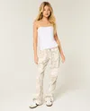 Hollister Low-rise Camo Baggy Jeans In Neutral