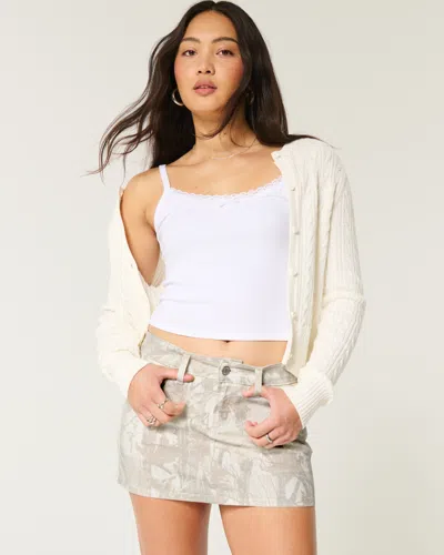 Hollister Low-rise Camo Twill Mini Skort