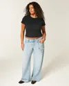 Hollister Low-rise Distressed Baggy Jeans In Blue