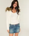 Hollister Low-rise Embroidered Denim Mini Skort