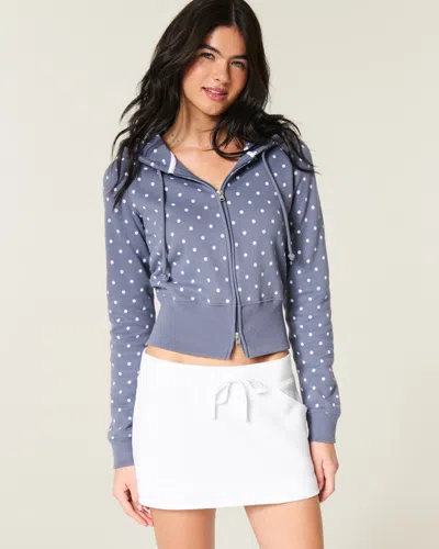Hollister Low-rise Fleece Mini Skort In White