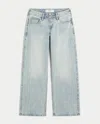 Hollister Low-rise Light Wash Baggy Jeans In Blue