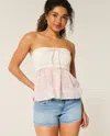 Hollister Low-rise Light Wash Floral Embroidered Denim Shortie Shorts In White