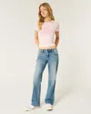 Hollister Low-rise Medium Wash Relaxed Straight Jeans In Blue