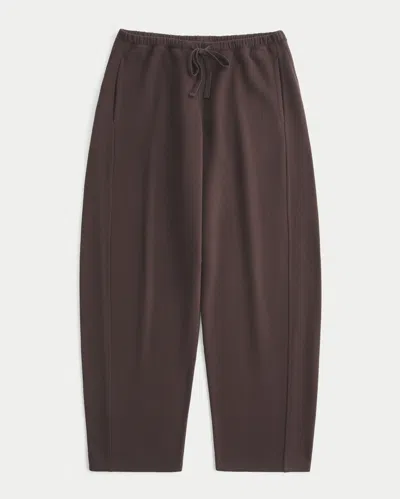 Hollister Low-rise Barrel Sweatpants In Brown