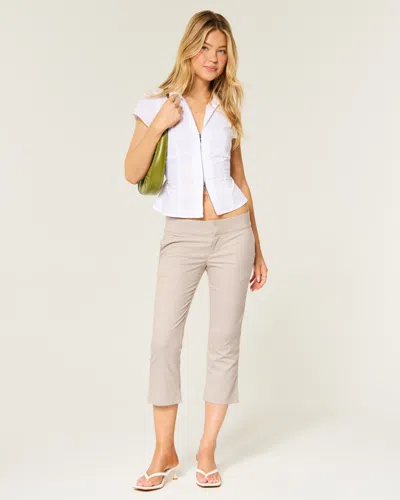 Hollister Low-rise Capri Pants In Neutral