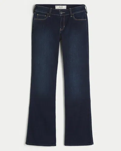 Hollister Low-rise Dark Wash Bootcut Jeans In Blue