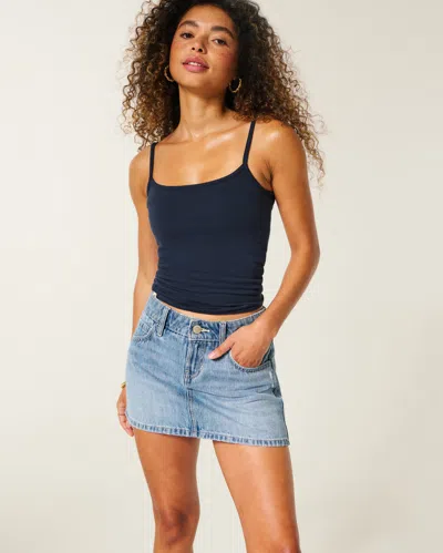 Hollister Low-rise Denim Mini Skort In White