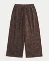 Hollister Low-rise Floral Pattern Baggy Sweatpants In Brown Pattern