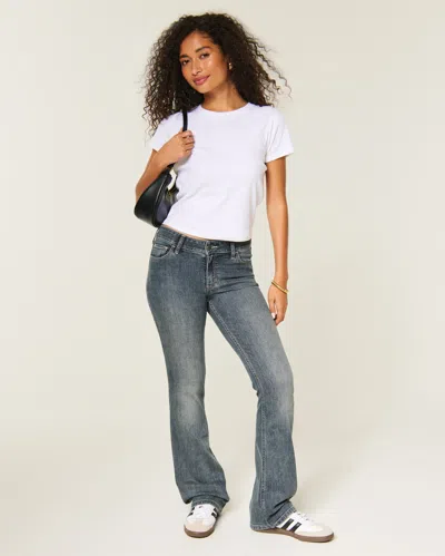 Hollister Low-rise Medium Wash Bootcut Jeans In Multi