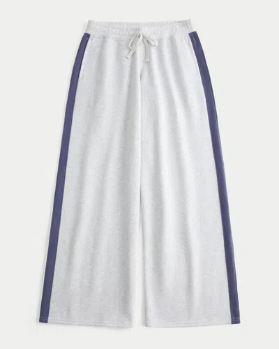 Hollister Low-rise Side Stripe Baggy Sweatpants In White