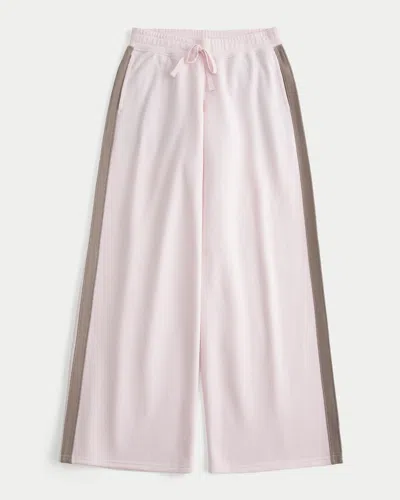 Hollister Low-rise Side Stripe Baggy Sweatpants In Light Pink
