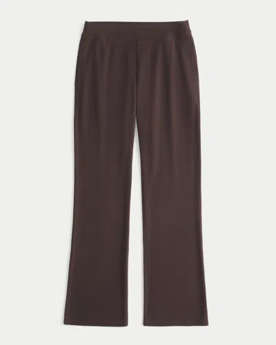 Hollister Low-rise Straight Sweatpants In Brown