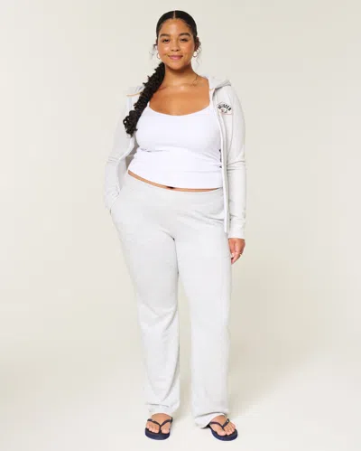 Hollister Low-rise Straight Sweatpants In Gray