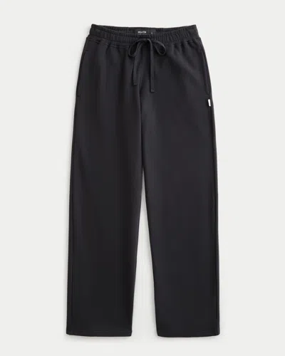 Hollister Low-rise Tapered Baggy Sweatpants In Dark Gray