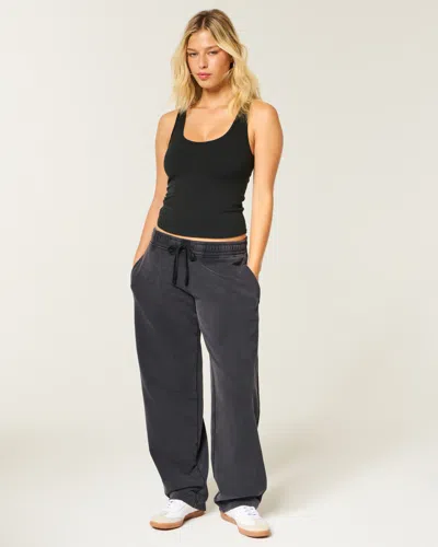 Hollister Low-rise Washed Baggy Sweatpants In Gray