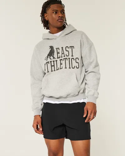 Hollister Mid-thigh Hybrid Active Shorts In Black