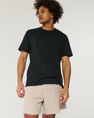 Hollister Mid-thigh Hybrid Active Shorts In Neutral