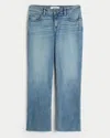Hollister Mid-rise Ankle Straight Jeans In Medium Wash