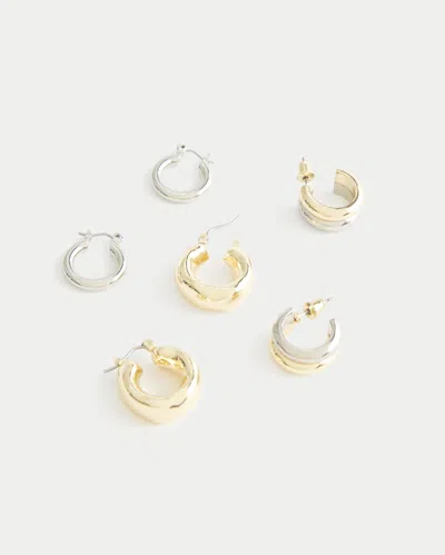 Hollister Mixed Metals Earring 3-pack In Mixed Metals 3 Pk