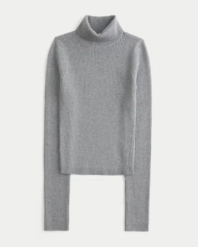 Hollister Mock-neck Sweater In Gray