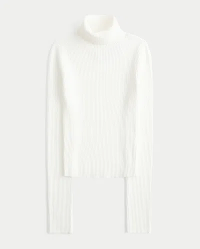 Hollister Mock-neck Sweater In White