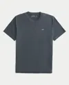 Hollister Must-have Cotton Icon Tee In Dark Gray
